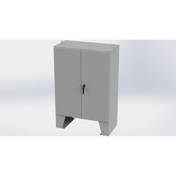 3 Point Latch with Padlock/Keylock Handle Electrical Enclosures, 60 in H, 24 in D, 48 in W
